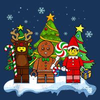 Lego Man Around The Christmas Kids Toddler Family Matching Cooling Performance Crew T-Shirt