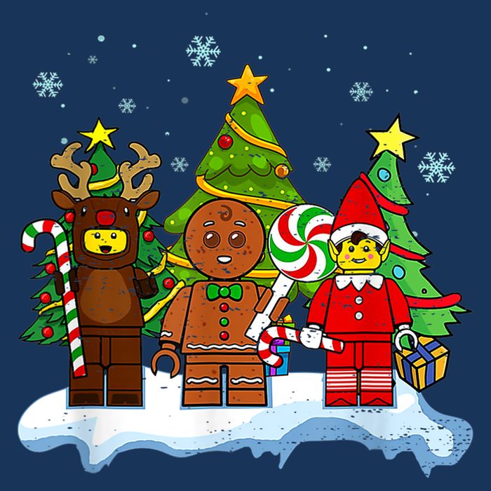 Lego Man Around The Christmas Kids Toddler Family Matching Cooling Performance Crew T-Shirt