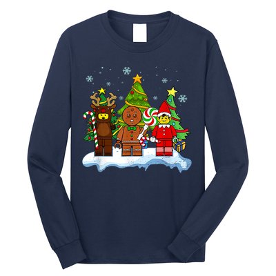 Lego Man Around The Christmas Kids Toddler Family Matching Long Sleeve Shirt