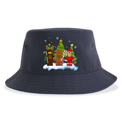 Lego Man Around The Christmas Kids Toddler Family Matching Sustainable Bucket Hat