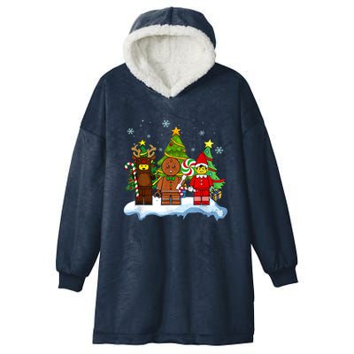 Lego Man Around The Christmas Kids Toddler Family Matching Hooded Wearable Blanket