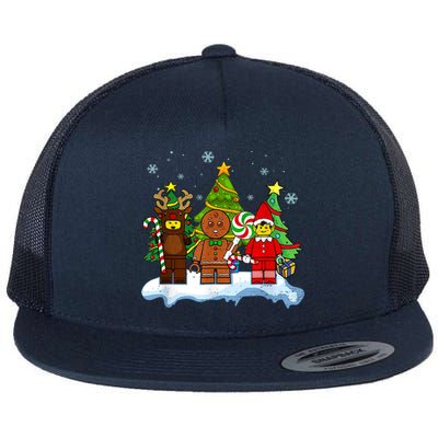 Lego Man Around The Christmas Kids Toddler Family Matching Flat Bill Trucker Hat