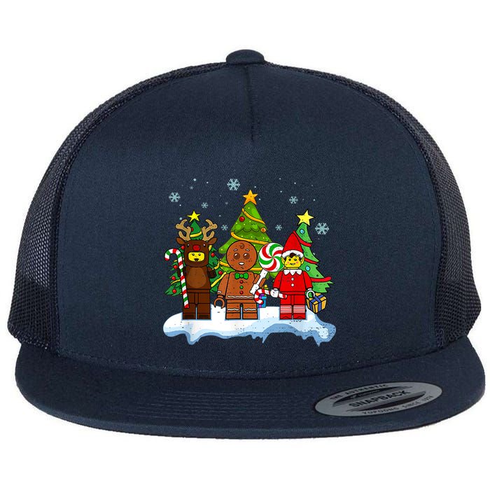 Lego Man Around The Christmas Kids Toddler Family Matching Flat Bill Trucker Hat