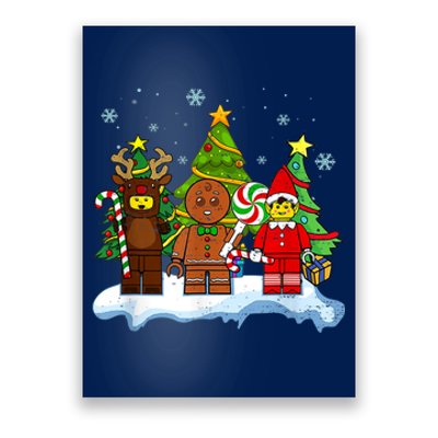 Lego Man Around The Christmas Kids Toddler Family Matching Poster