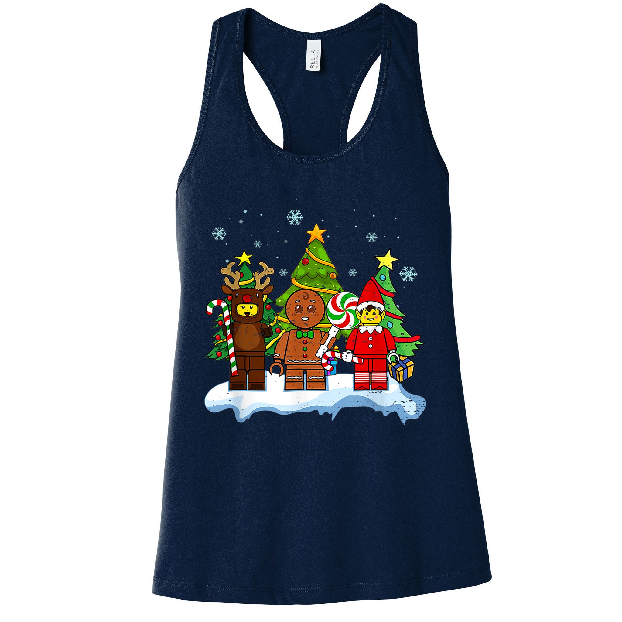 Lego Man Around The Christmas Kids Toddler Family Matching Womens Tank Top