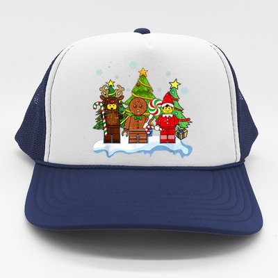 Lego Man Around The Christmas Kids Toddler Family Matching Trucker Hat