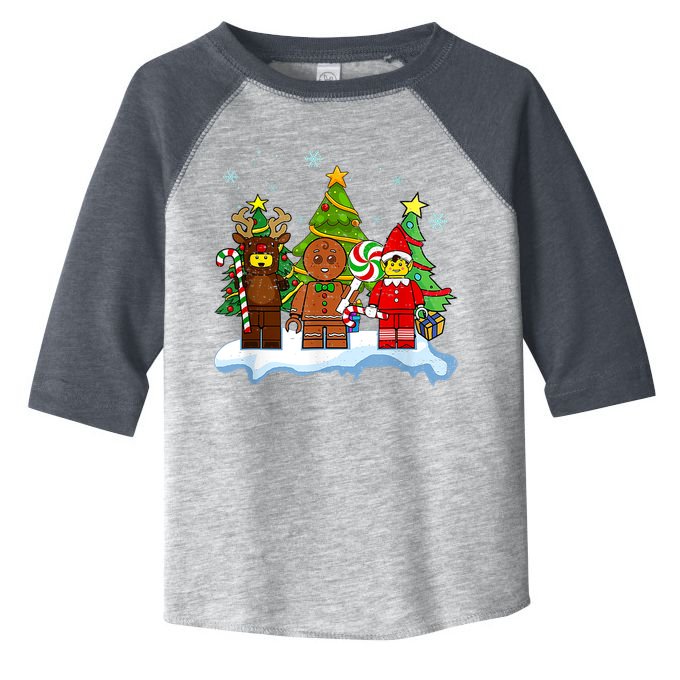 Lego Man Around The Christmas Kids Toddler Family Matching Toddler Fine Jersey T-Shirt