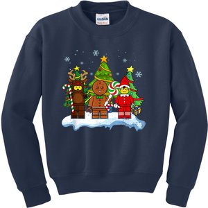 Lego Man Around The Christmas Kids Toddler Family Matching Kids Sweatshirt