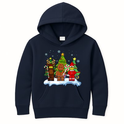 Lego Man Around The Christmas Kids Toddler Family Matching Kids Hoodie