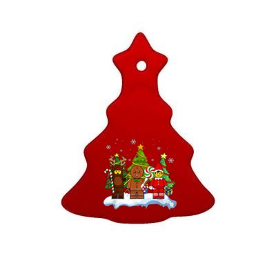 Lego Man Around The Christmas Kids Toddler Family Matching Ceramic Tree Ornament