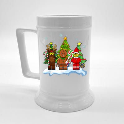 Lego Man Around The Christmas Kids Toddler Family Matching Beer Stein