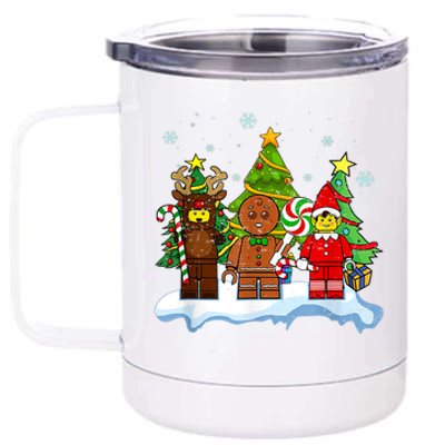 Lego Man Around The Christmas Kids Toddler Family Matching 12 oz Stainless Steel Tumbler Cup