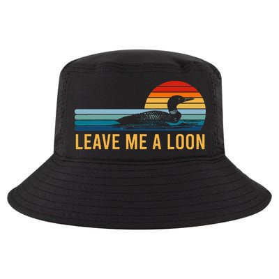 Leave Me A Loon Bird Watcher Gift Vintage Retro Sunset Cool Comfort Performance Bucket Hat