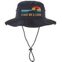 Leave Me A Loon Bird Watcher Gift Vintage Retro Sunset Legacy Cool Fit Booney Bucket Hat