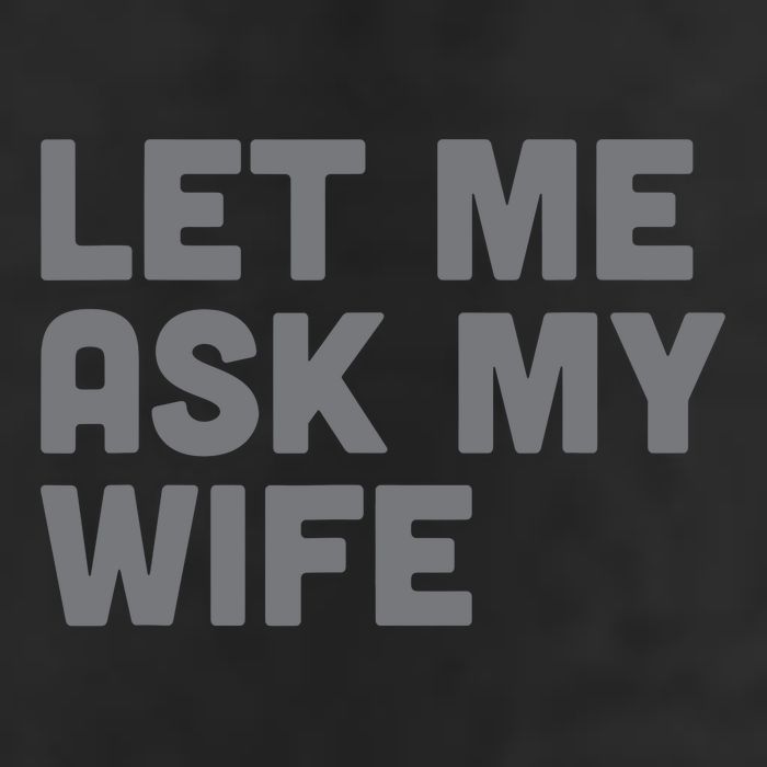 Let Me Ask My Wife Retro Funny Golf Towel