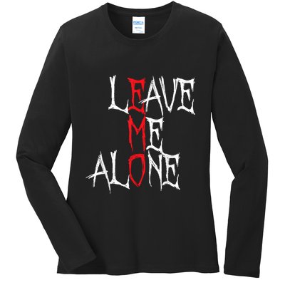 Leave Me Alone Emo Clothes Emocore Emo Music Fan Emo Ladies Long Sleeve Shirt