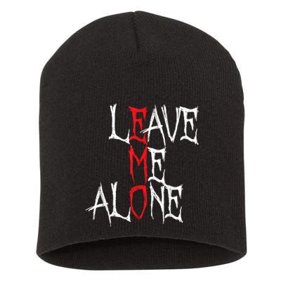 Leave Me Alone Emo Clothes Emocore Emo Music Fan Emo Short Acrylic Beanie