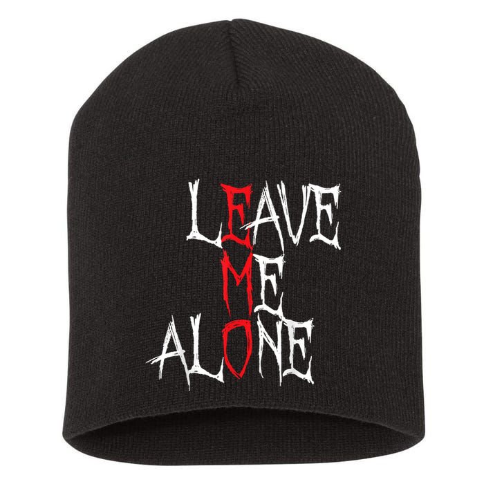 Leave Me Alone Emo Clothes Emocore Emo Music Fan Emo Short Acrylic Beanie