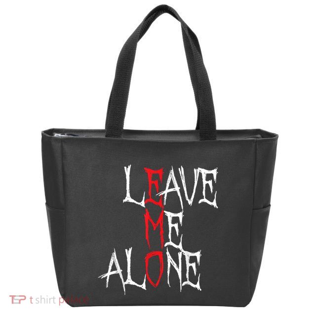 Leave Me Alone Emo Clothes Emocore Emo Music Fan Emo Zip Tote Bag