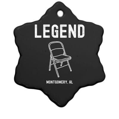 Legend Montgomery Alabama Riverfront Boat Brawl Chair Ceramic Star Ornament