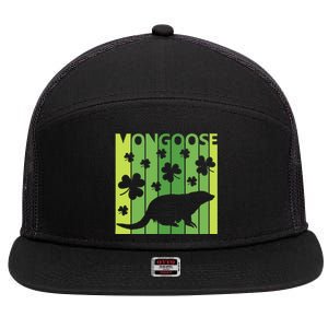 Lucky Mongoose Animal St Patrick's Day Irish Gift 7 Panel Mesh Trucker Snapback Hat