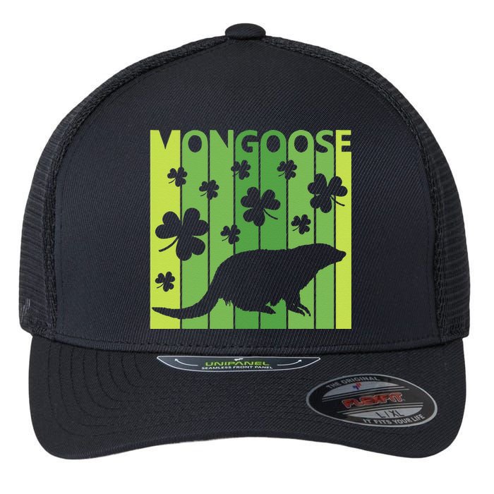 Lucky Mongoose Animal St Patrick's Day Irish Gift Flexfit Unipanel Trucker Cap