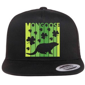 Lucky Mongoose Animal St Patrick's Day Irish Gift Flat Bill Trucker Hat