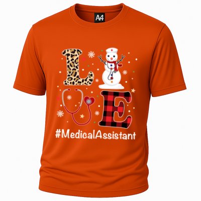 Love Medical Assistant Nurse Life Snow Christmas Nurse Gift Cooling Performance Crew T-Shirt