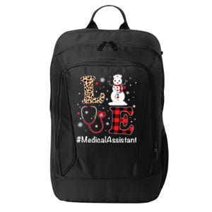 Love Medical Assistant Nurse Life Snow Christmas Nurse Gift City Backpack