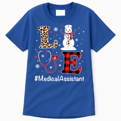 Love Medical Assistant Nurse Life Snow Christmas Nurse Gift Tall T-Shirt