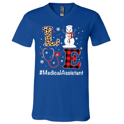 Love Medical Assistant Nurse Life Snow Christmas Nurse Gift V-Neck T-Shirt