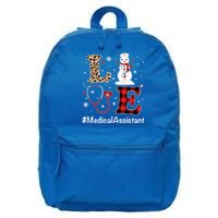 Love Medical Assistant Nurse Life Snow Christmas Nurse Gift 16 in Basic Backpack