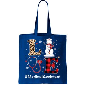 Love Medical Assistant Nurse Life Snow Christmas Nurse Gift Tote Bag