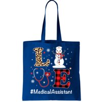 Love Medical Assistant Nurse Life Snow Christmas Nurse Gift Tote Bag