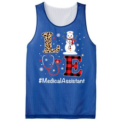 Love Medical Assistant Nurse Life Snow Christmas Nurse Gift Mesh Reversible Basketball Jersey Tank