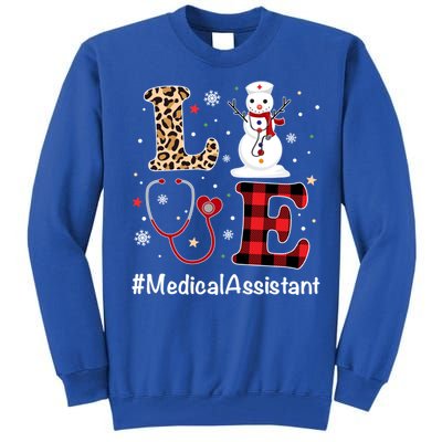 Love Medical Assistant Nurse Life Snow Christmas Nurse Gift Tall Sweatshirt