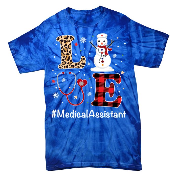 Love Medical Assistant Nurse Life Snow Christmas Nurse Gift Tie-Dye T-Shirt