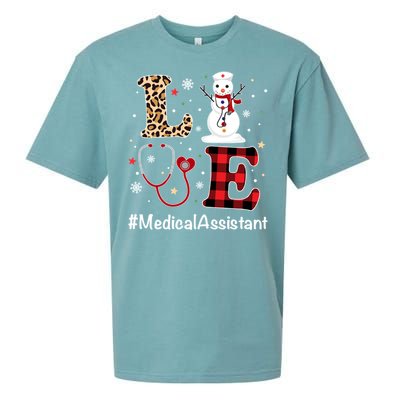 Love Medical Assistant Nurse Life Snow Christmas Nurse Gift Sueded Cloud Jersey T-Shirt