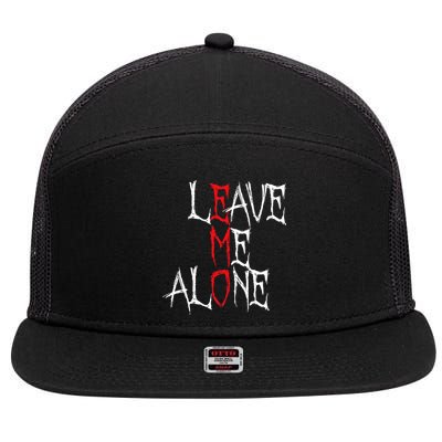 Leave Me Alone Emo Clothes Emocore Emo Music Fan Emo 7 Panel Mesh Trucker Snapback Hat