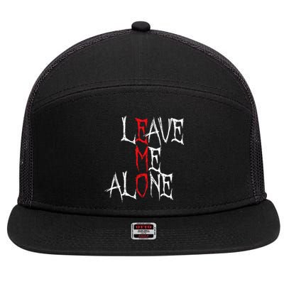 Leave Me Alone Emo Clothes Emocore Emo Music Fan Emo 7 Panel Mesh Trucker Snapback Hat