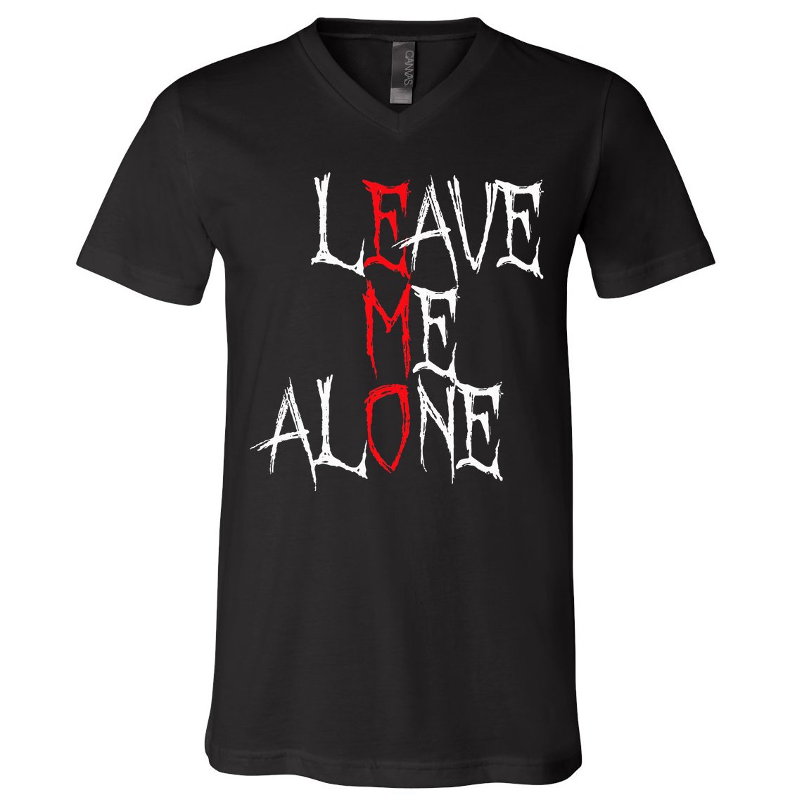 Leave Me Alone Emo Clothes Emocore Emo Music Fan Emo V-Neck T-Shirt