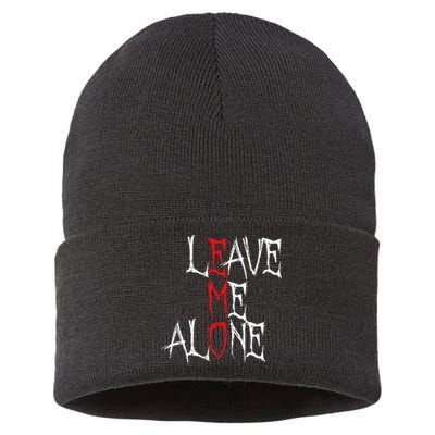 Leave Me Alone Emo Clothes Emocore Emo Music Fan Emo Sustainable Knit Beanie