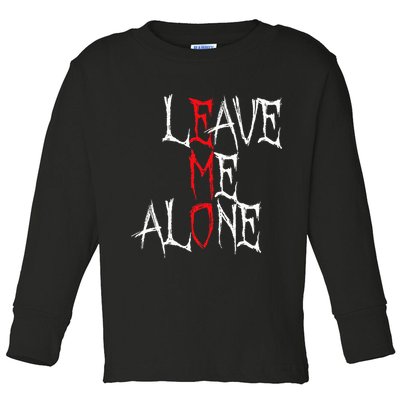 Leave Me Alone Emo Clothes Emocore Emo Music Fan Emo Toddler Long Sleeve Shirt