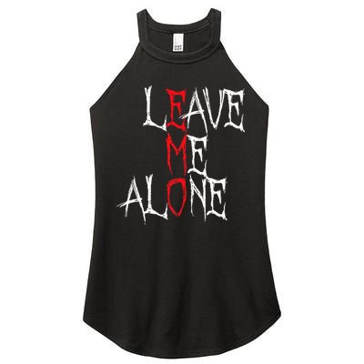 Leave Me Alone Emo Clothes Emocore Emo Music Fan Emo Women's Perfect Tri Rocker Tank