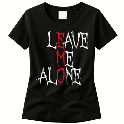 Leave Me Alone Emo Clothes Emocore Emo Music Fan Emo Womens T-Shirt