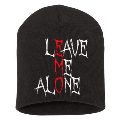 Leave Me Alone Emo Clothes Emocore Emo Music Fan Emo Short Acrylic Beanie