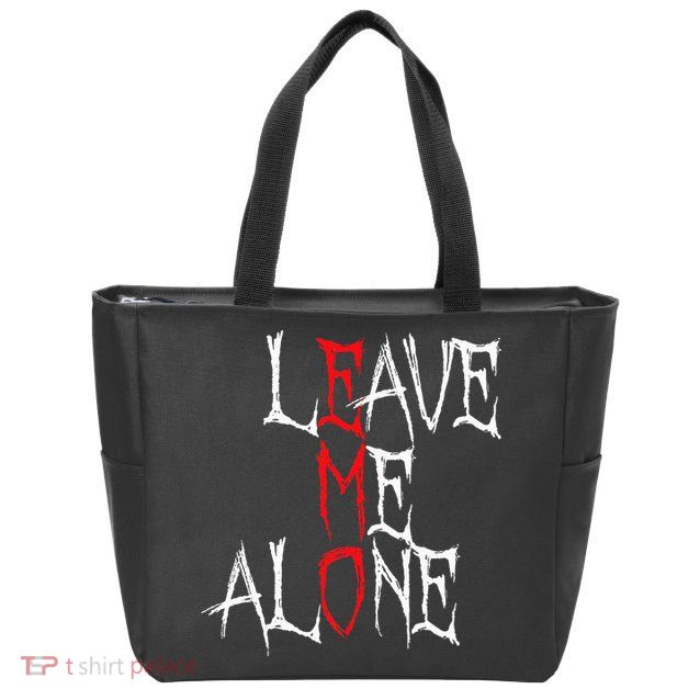 Leave Me Alone Emo Clothes Emocore Emo Music Fan Emo Zip Tote Bag