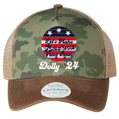 LetS Make America Fancy Again DollyS 24 Vintage Design Legacy Tie Dye Trucker Hat