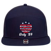 LetS Make America Fancy Again DollyS 24 Vintage Design 7 Panel Mesh Trucker Snapback Hat