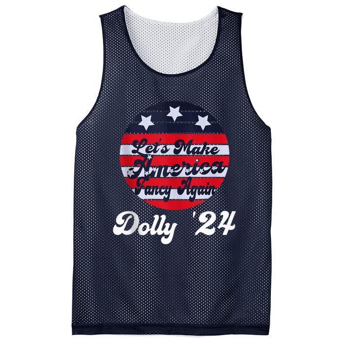 LetS Make America Fancy Again DollyS 24 Vintage Design Mesh Reversible Basketball Jersey Tank